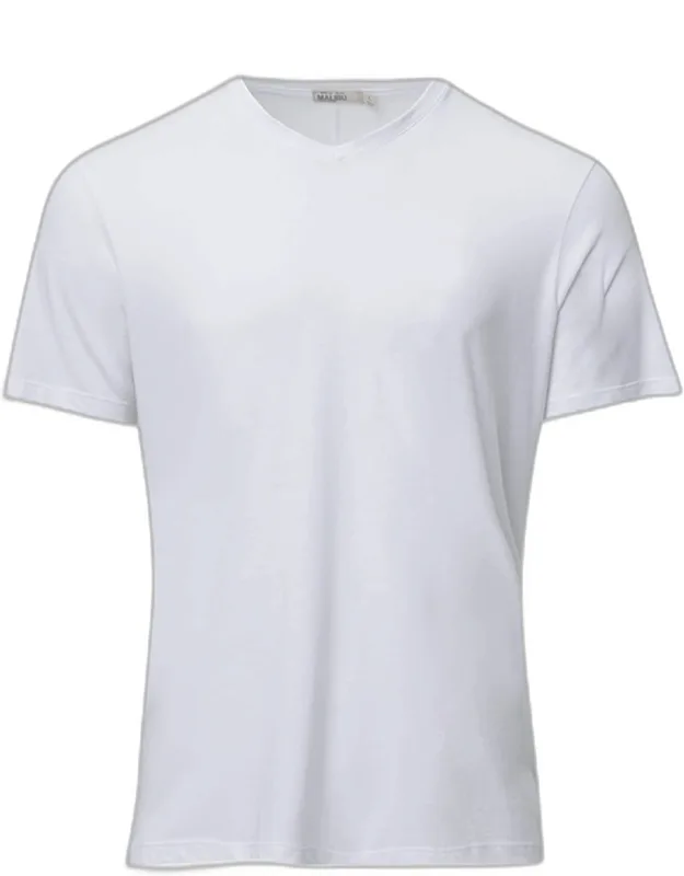 Malibu Collection Cotton Modal V-neck T-shirt