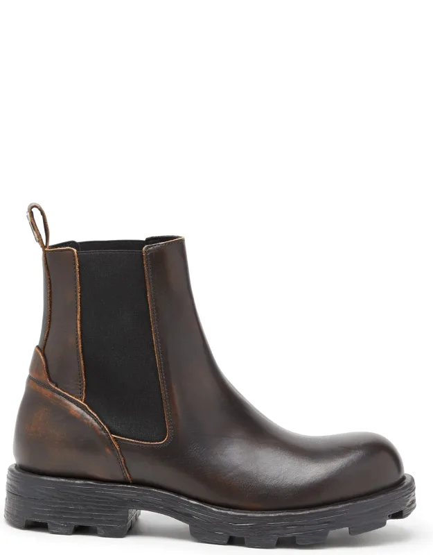 D-hammer Chelsea Boots In Brushed Leather