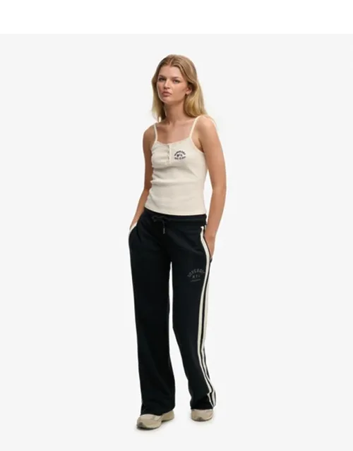 Superdry Athletic Essentials Stripe Flare Joggers With Elasticated Waistband And Twin Side Pockets