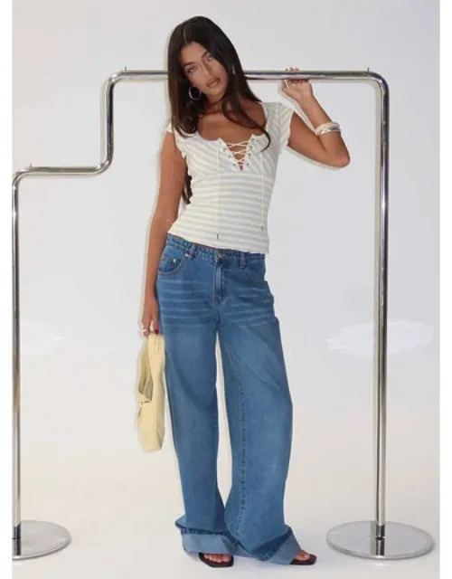 Jacobie Mid Rise Wide Leg Jeans