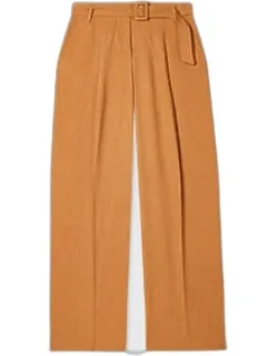 Textured Bootcut Trousers