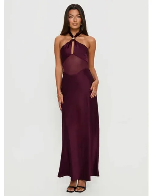 Rosario Halter Sheer Maxi Dress