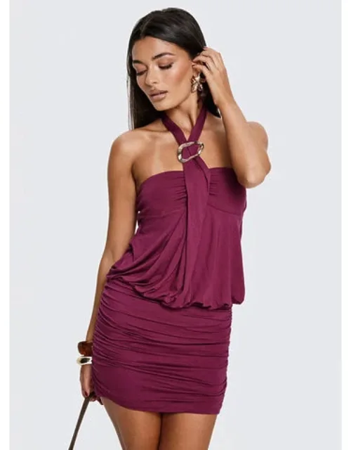 Halter Hardware Mini Dress