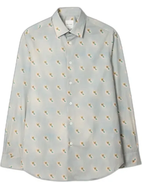 Tailored-fit 'ditsy Fruit' Print Shirt