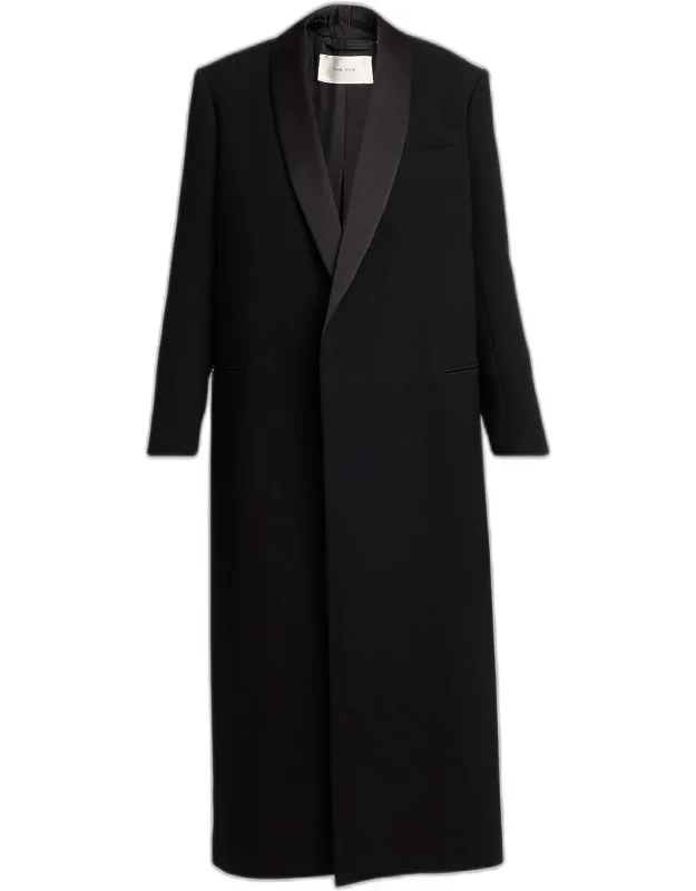 Erdene Single-breasted Wool Long Coat