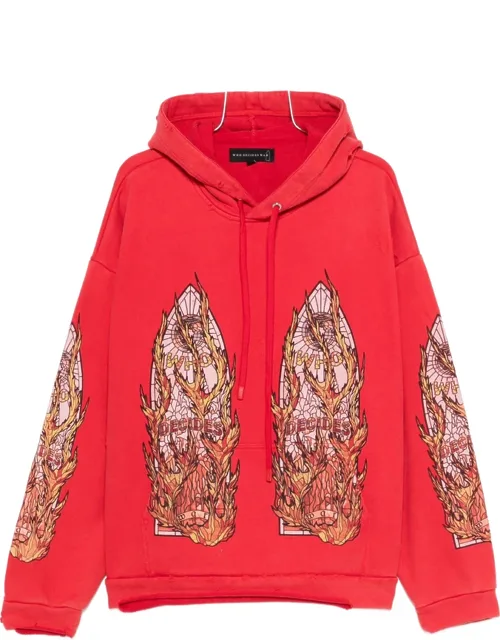 Drawstring-fastening Hoodie