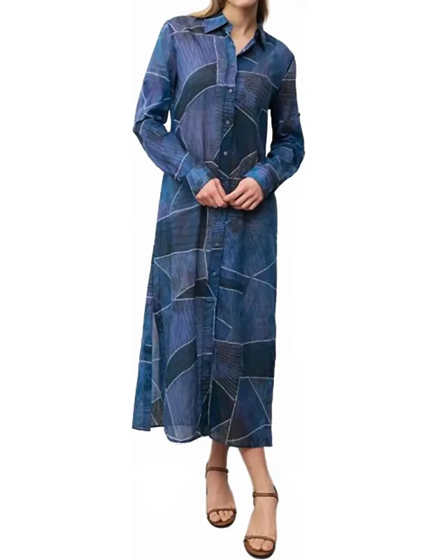 Taya Long Sleeve Button Down Dress