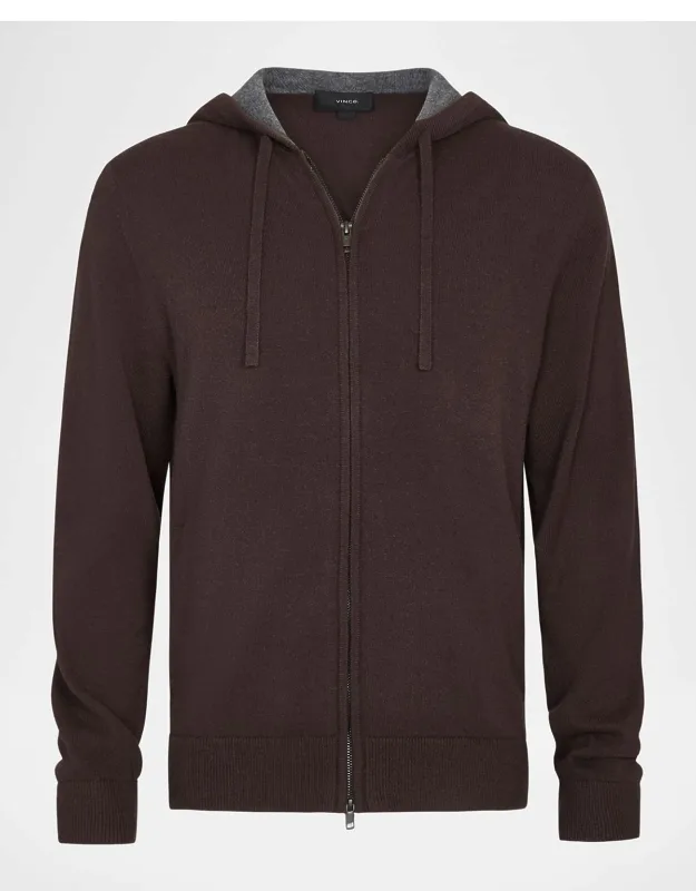 Cashmere Blend Full-zip Hoodie