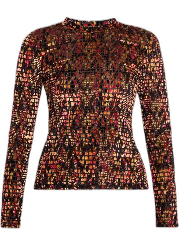 Burnout Velvet Top