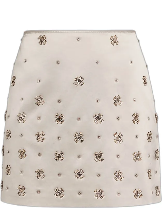 Olenna Hand-embroidered Mini Skirt