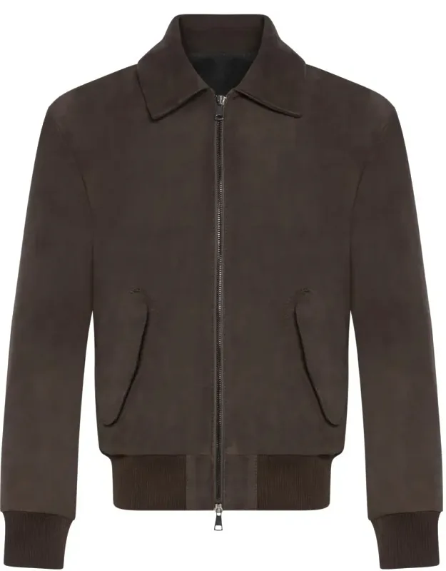 Franzese Collection Bugatti Jacket - Water-repellent, Cashmere-feel Suede Lambskin