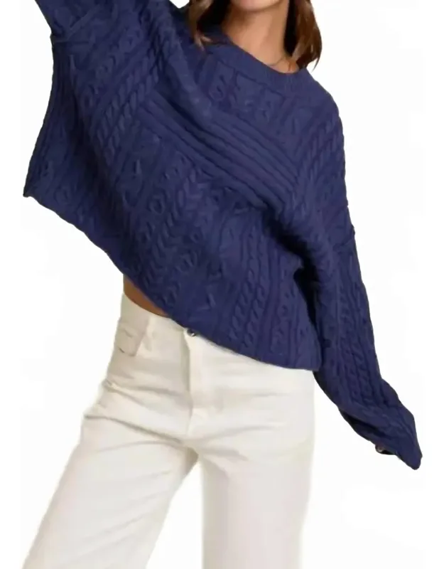 Pullover Sweater With Flag Detail On Front