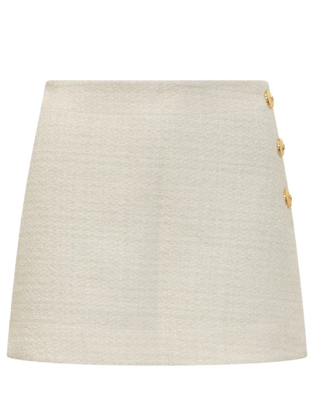 Pinko Skirt With Elegant Gold Side Buttons