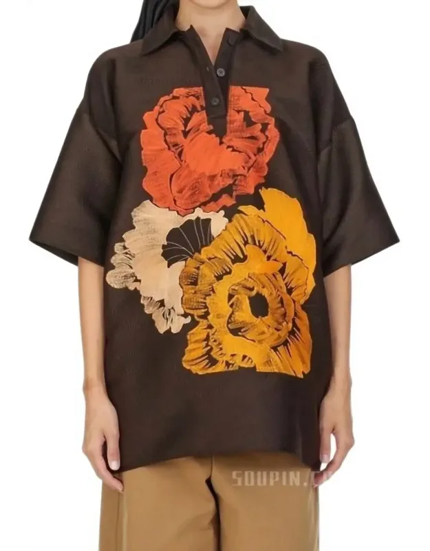 Poppy Print Waistcoat