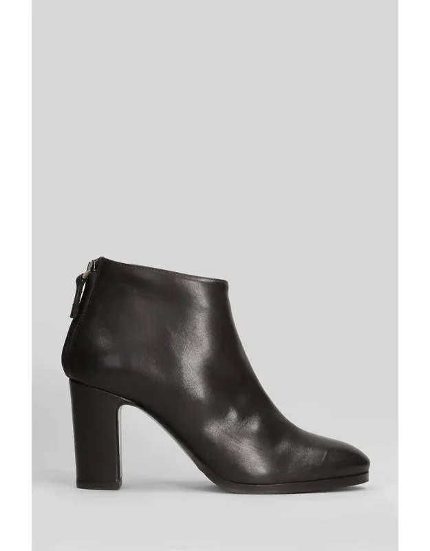 High Heels Ankle Boots, Block Heel, Back Zip Fastening