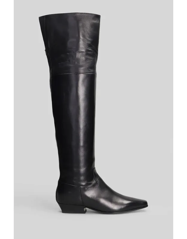Heels Boots With Pointed Toe And Side Zip Closure
