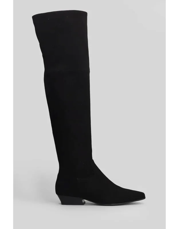Low Heels Boots With Pointed Toe And Side Zip Closure