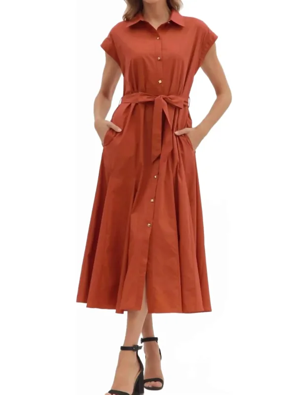 Paula Button Down Midi Dress