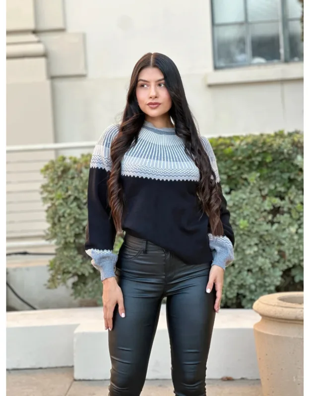 Color Block Knit Sweater