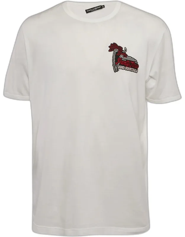 Cotton Knit Applique Detail T-shirt