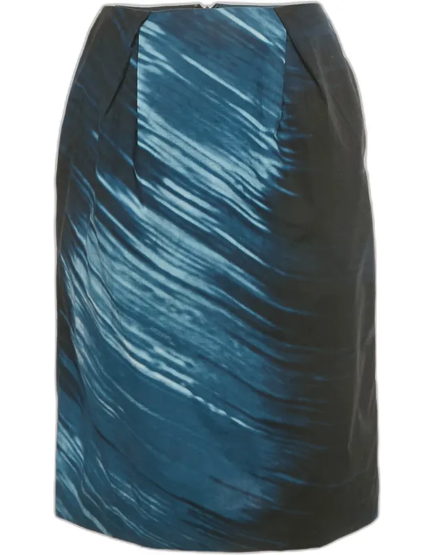 Printed Cotton Pencil Skirt