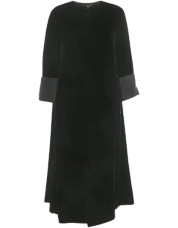 Velvet Long Cape Coat