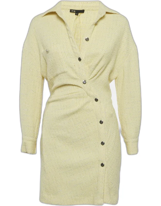 Lurex Tweed Asymmetrical Mini Dress
