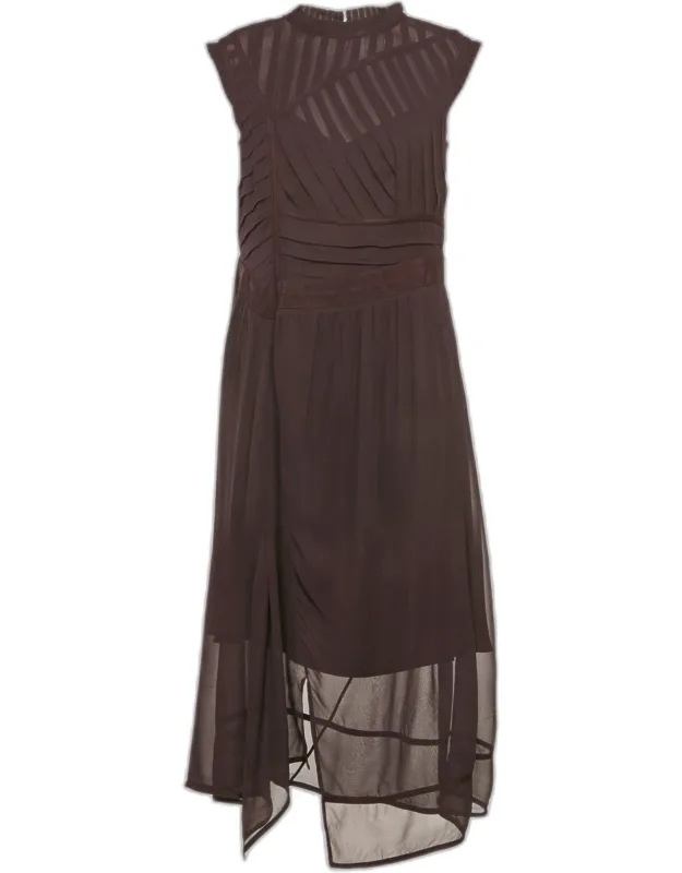 Chiffon Pleated Midi Dress