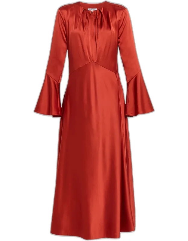 Satin Midi Dress