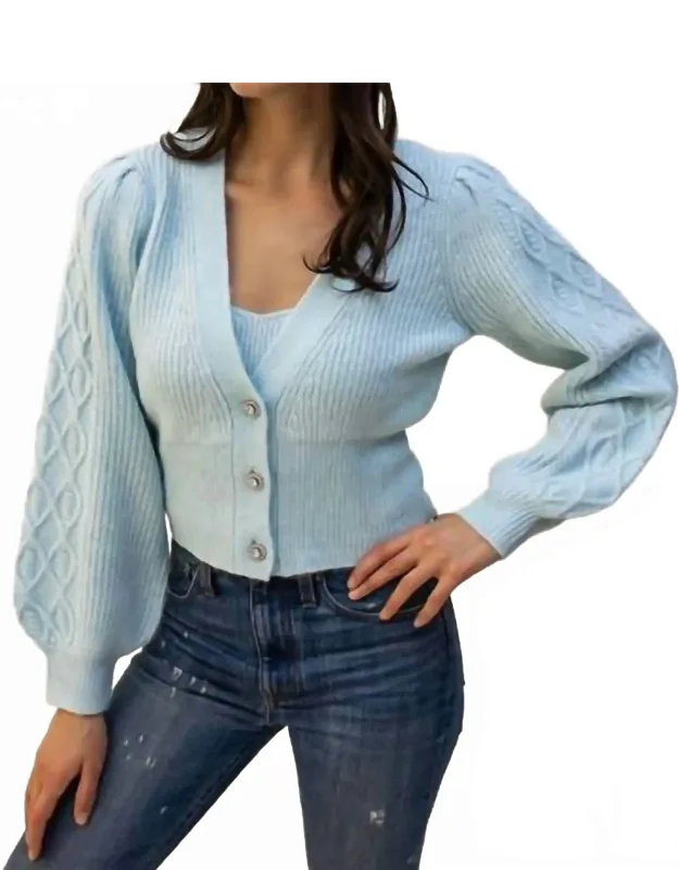 Jewel Button Cardigan Sweater
