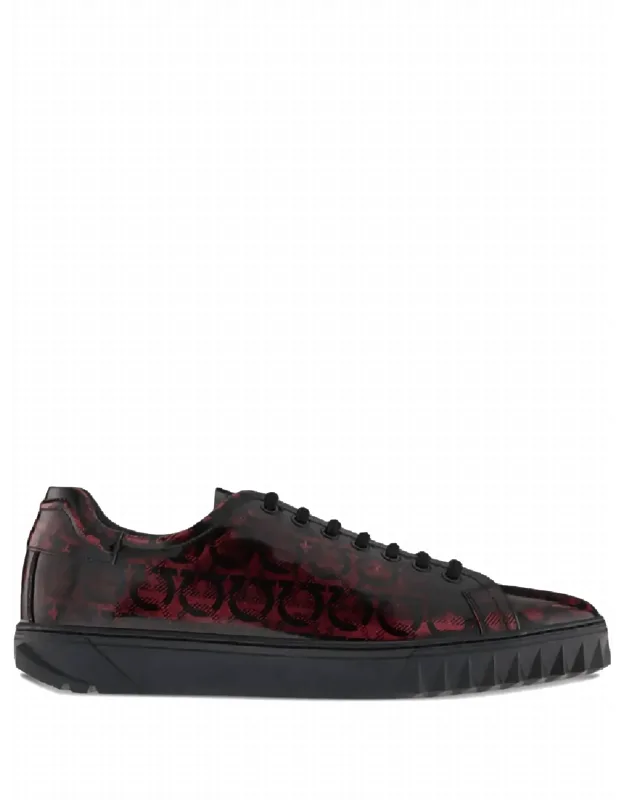 Cube Gancini-print Lace-up Sneakers