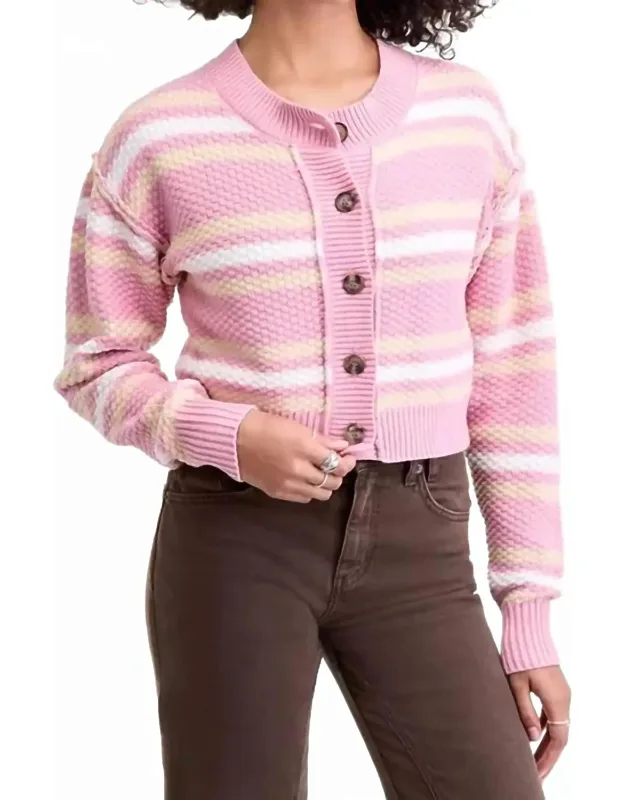 Lila Stripe Cardigan
