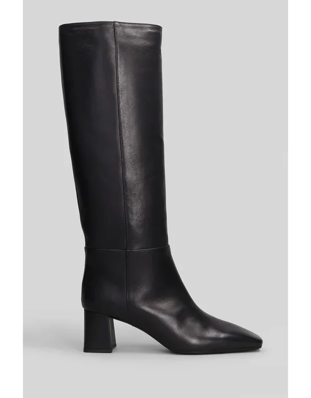 High Heels Boots With Square Toe And Block Heel