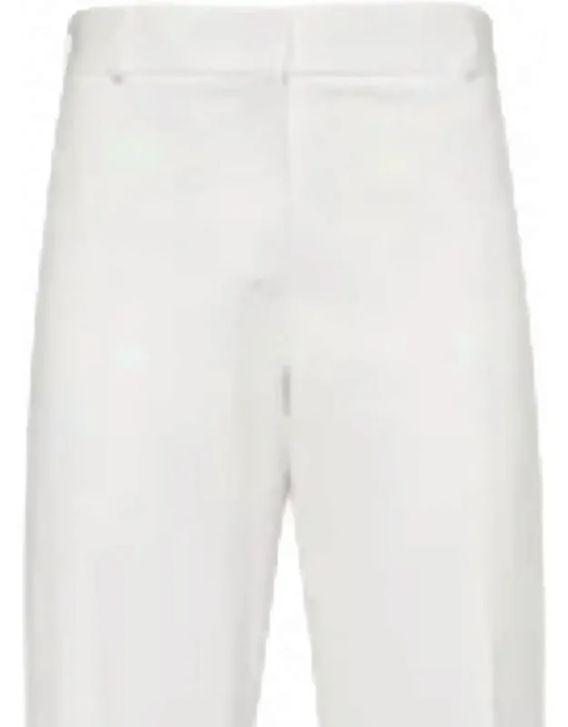 High Waist Cotton Trousers