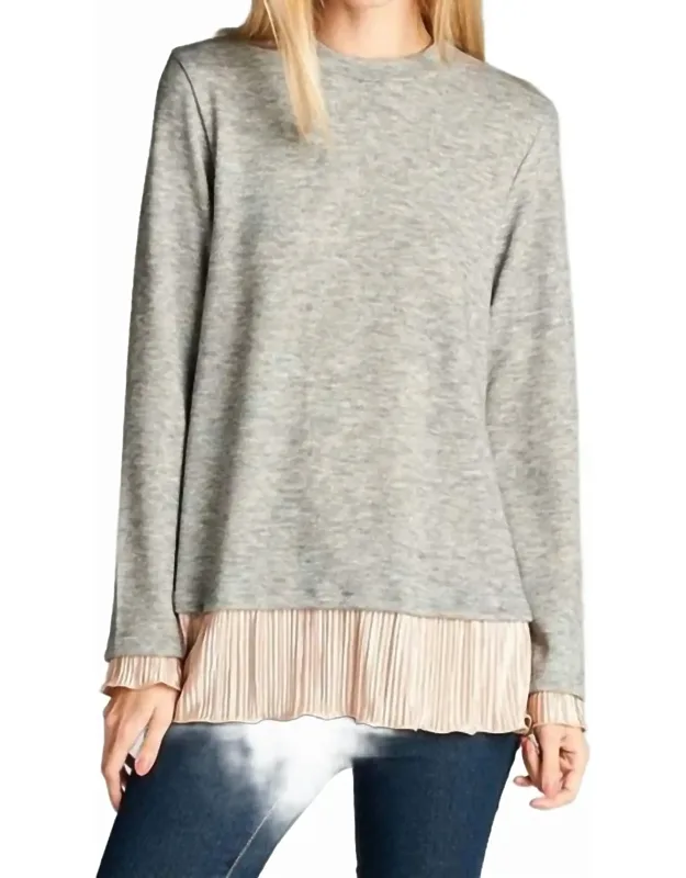 Satin Trimmed Top