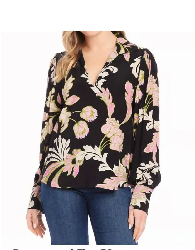 Blouson V-neck Top
