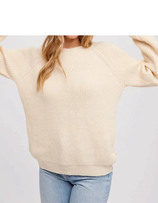 Crochet Lace Open Back Pullover Sweater