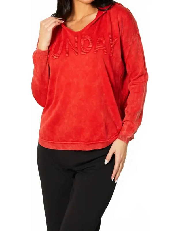 Sunday Hoodie Pullover Top