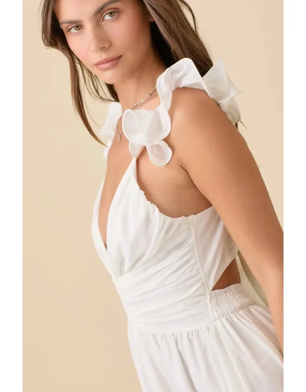 Maxi Ruffle Sleeve Dress