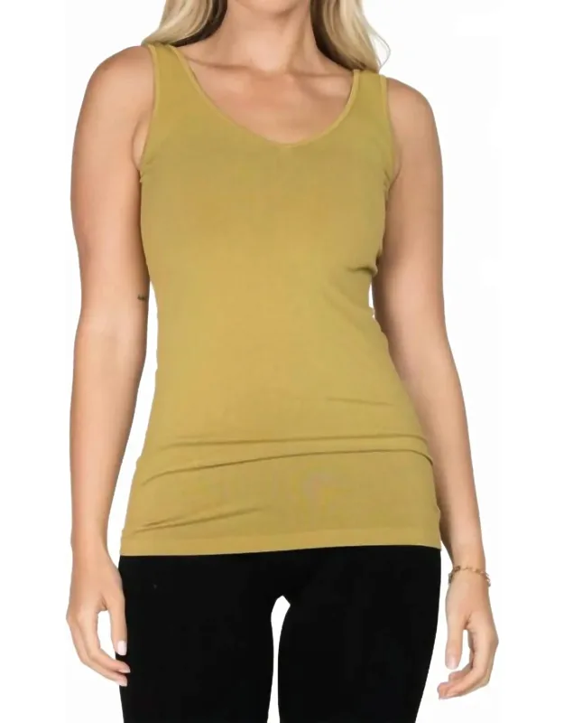 Reversible V-scoop Neck Tank Top