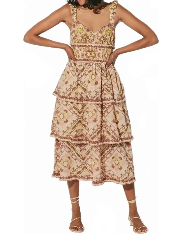 Ankle Dress In Geo