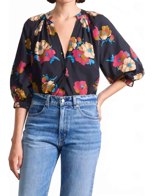 Messina Top In Floating Floral