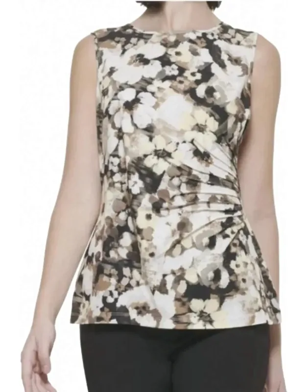 Crew Neck Sleeveless Top