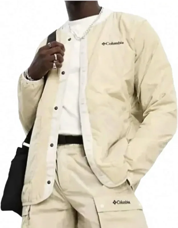 Crinkle Fabric Quilted Insulated Jacket