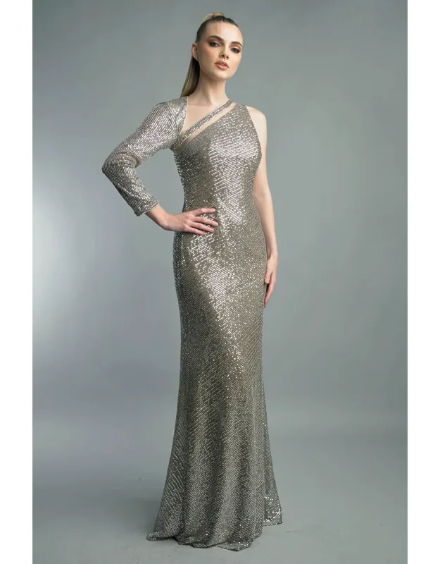 One Shoulder Evening Dress