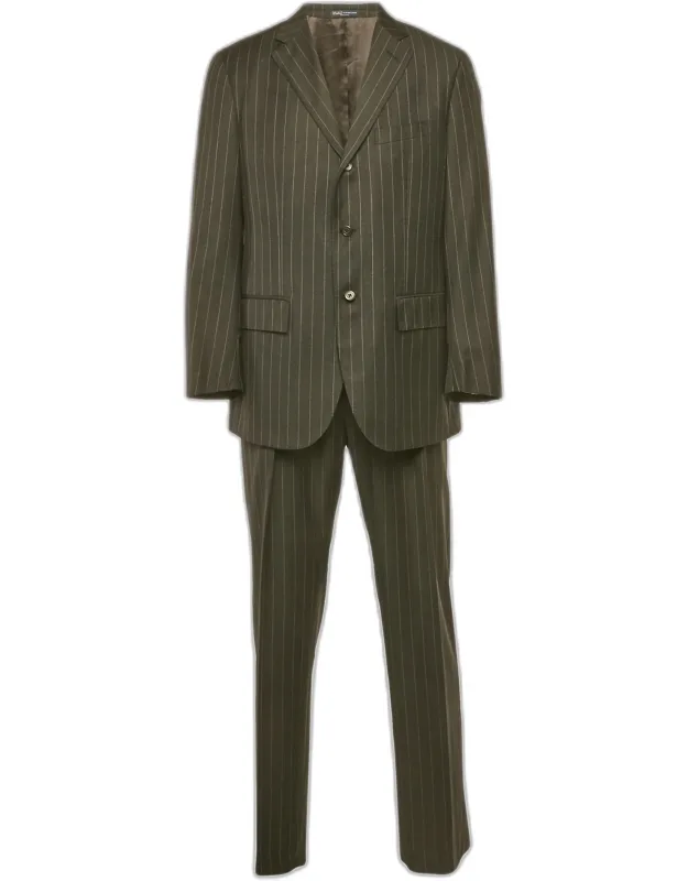 Pinstriped Wool Suit