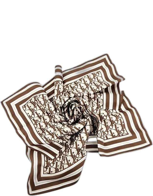 Silk Scarf With Scarf Ring