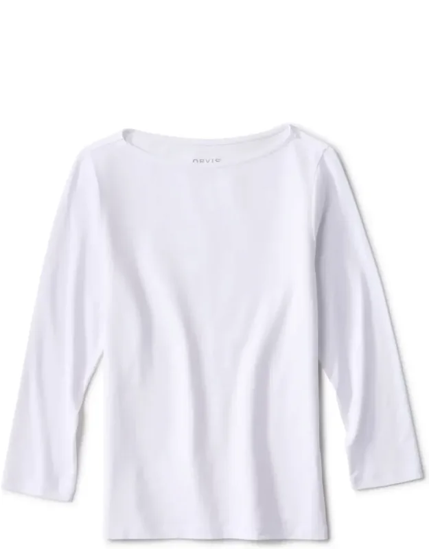 Perfect 3/4-sleeve Boatneck T-shirt