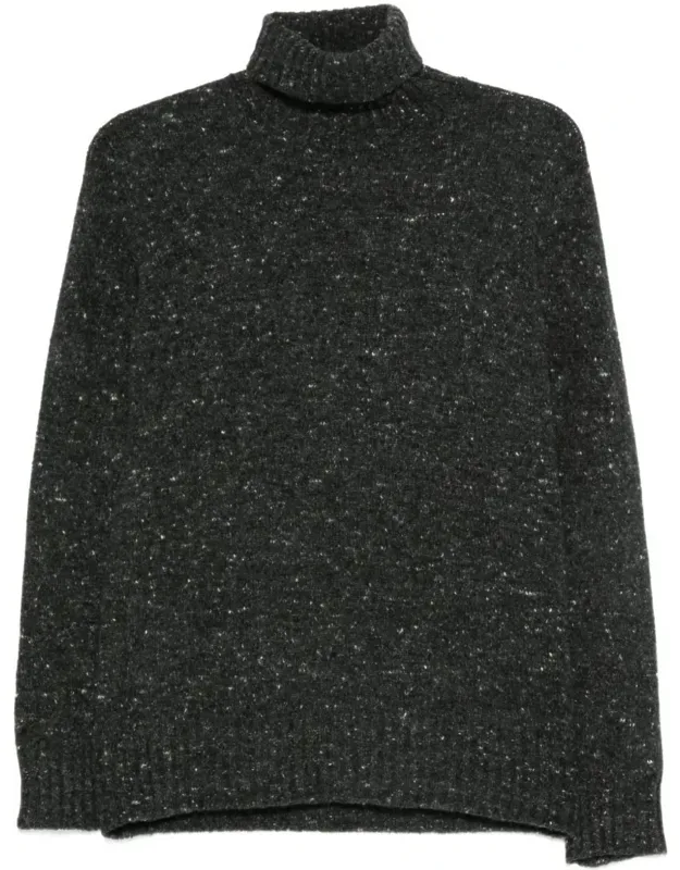 Turtleneck Sweater With Spotted Pattern