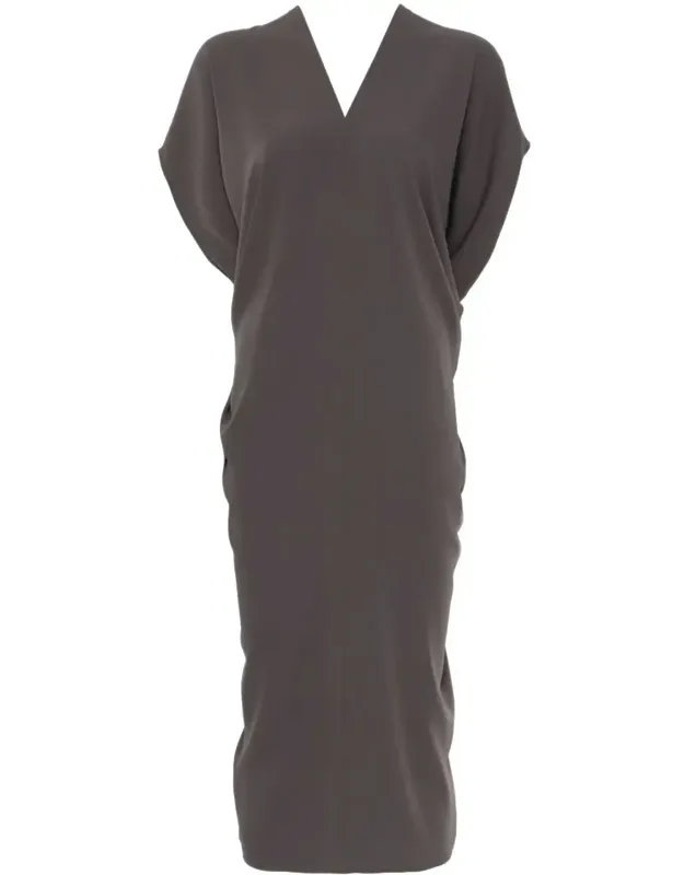 Draped Detailing Midi Dress